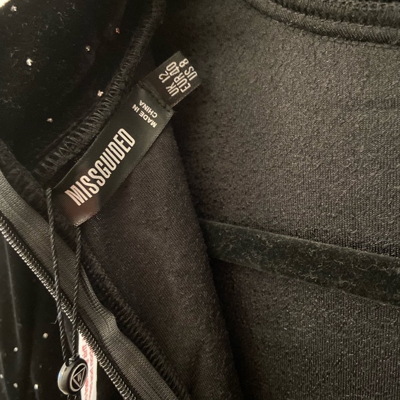 Black Velvet and Diamond Dress - Picture 9 of 10